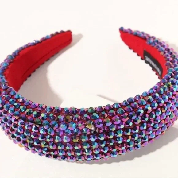 Women’s Multicolor Crystal Embellished Headband - Picture 1 of 2